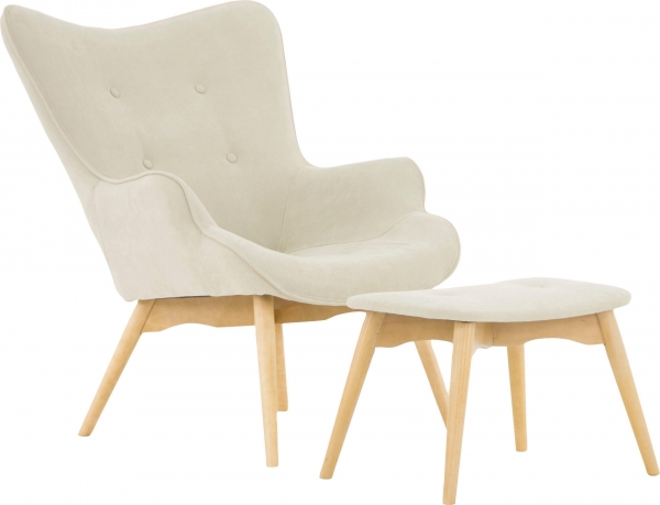Sessel Ducon inkl. Hocker beige