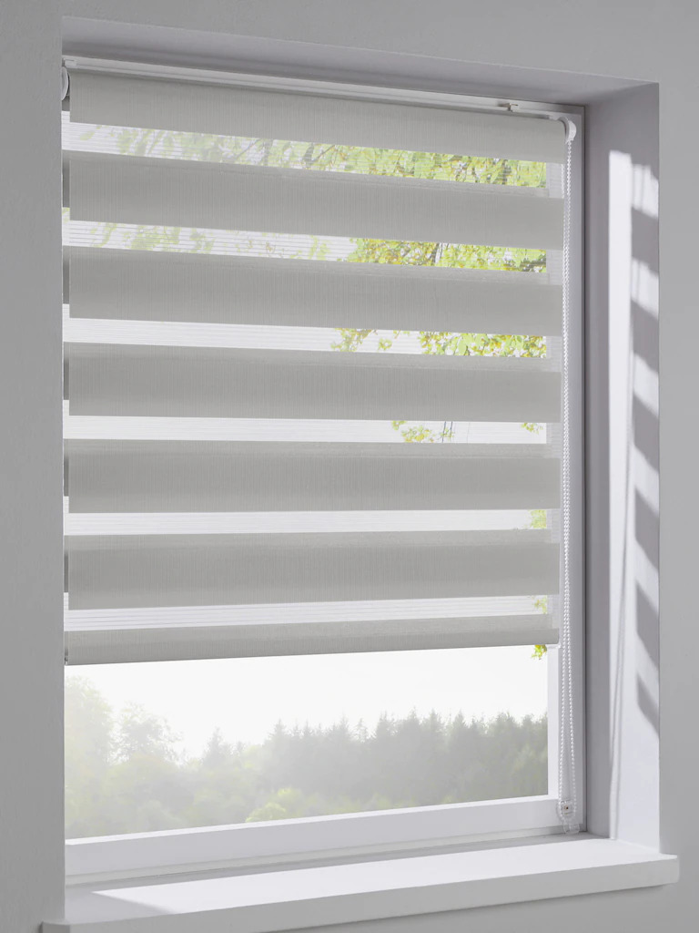 Doppelrollo grau 80x210 cm