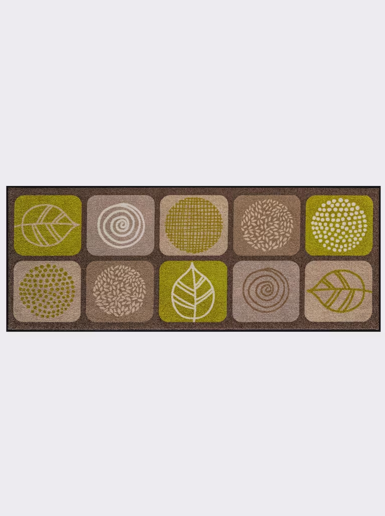 Fußmatte taupe-grün 60x180 cm Polyamid