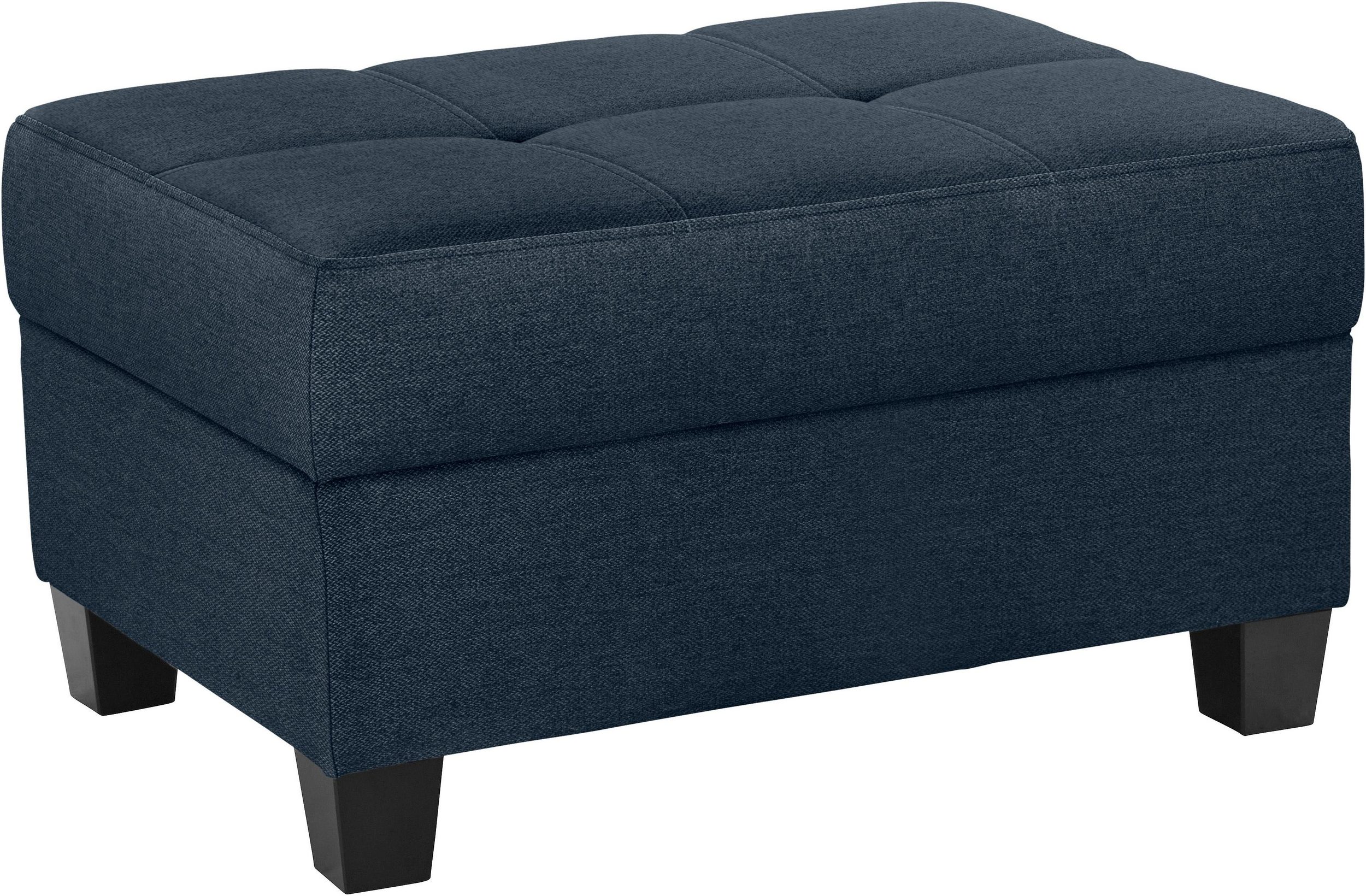 Polsterhocker dunkelblau, 84 x 59 cm, Struktur fein