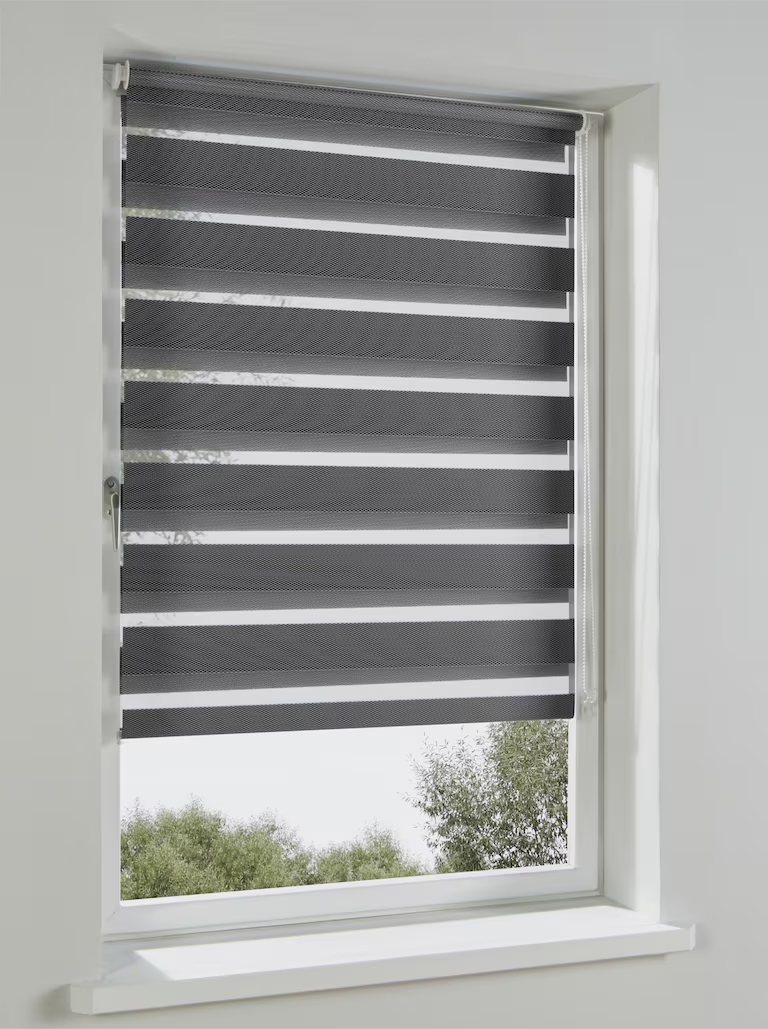 Doppelrollo Grau 90x150 cm